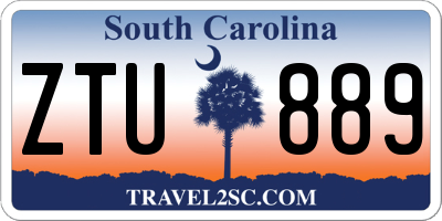SC license plate ZTU889