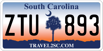 SC license plate ZTU893