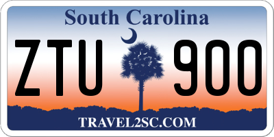SC license plate ZTU900