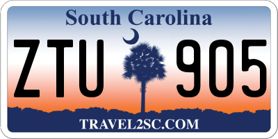 SC license plate ZTU905