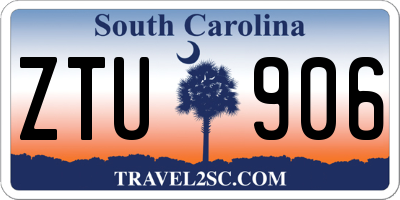 SC license plate ZTU906
