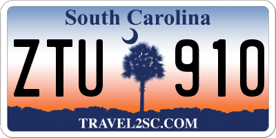 SC license plate ZTU910