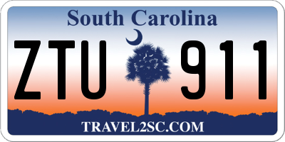 SC license plate ZTU911