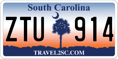 SC license plate ZTU914