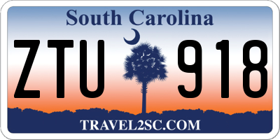 SC license plate ZTU918