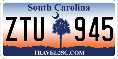 SC license plate ZTU945