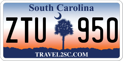 SC license plate ZTU950