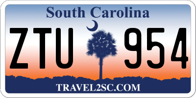 SC license plate ZTU954