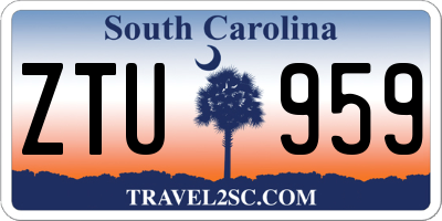 SC license plate ZTU959