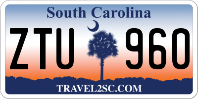 SC license plate ZTU960