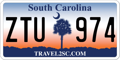 SC license plate ZTU974