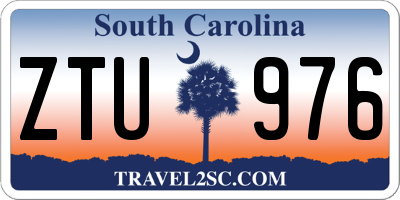SC license plate ZTU976