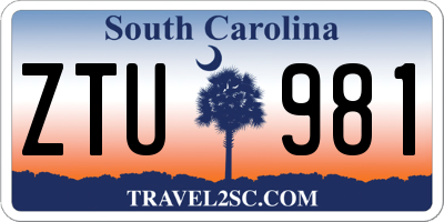 SC license plate ZTU981