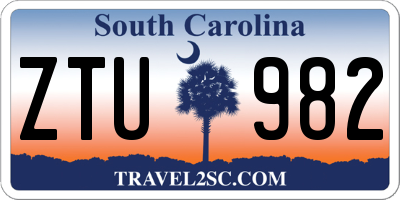 SC license plate ZTU982