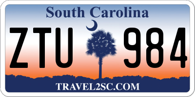 SC license plate ZTU984
