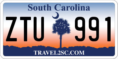 SC license plate ZTU991