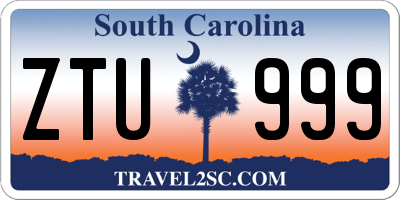 SC license plate ZTU999