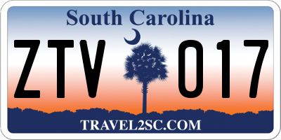 SC license plate ZTV017