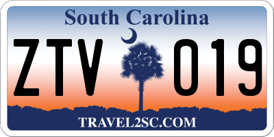 SC license plate ZTV019