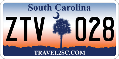 SC license plate ZTV028
