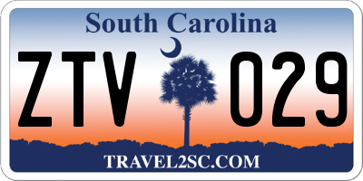 SC license plate ZTV029