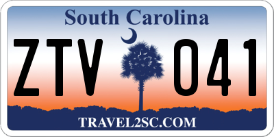 SC license plate ZTV041