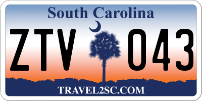 SC license plate ZTV043