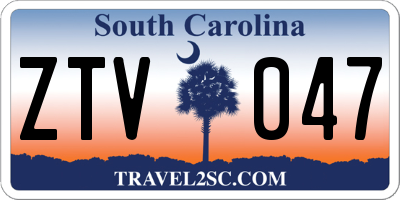 SC license plate ZTV047
