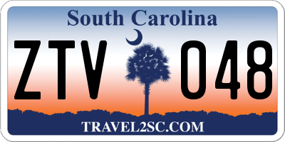 SC license plate ZTV048