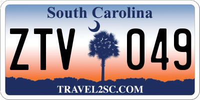 SC license plate ZTV049