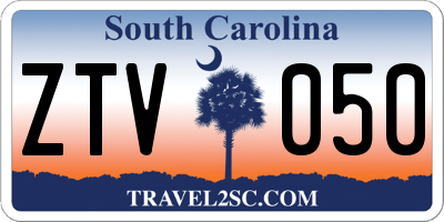 SC license plate ZTV050
