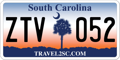 SC license plate ZTV052