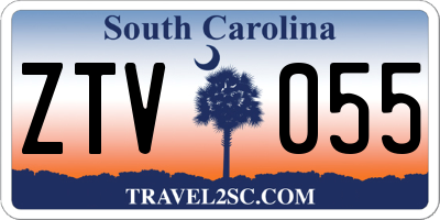 SC license plate ZTV055