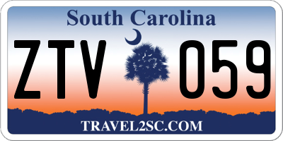 SC license plate ZTV059