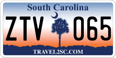 SC license plate ZTV065