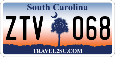 SC license plate ZTV068