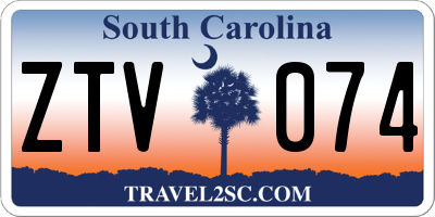 SC license plate ZTV074
