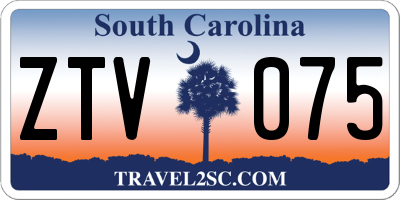 SC license plate ZTV075
