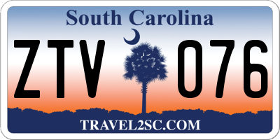 SC license plate ZTV076