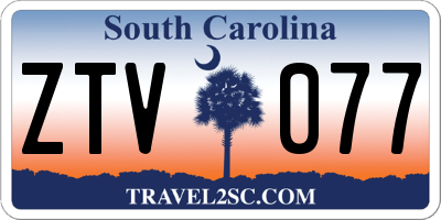 SC license plate ZTV077