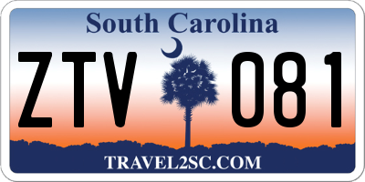 SC license plate ZTV081