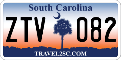 SC license plate ZTV082