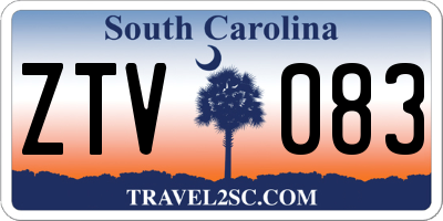 SC license plate ZTV083