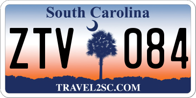 SC license plate ZTV084