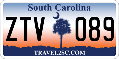 SC license plate ZTV089