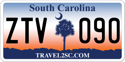 SC license plate ZTV090