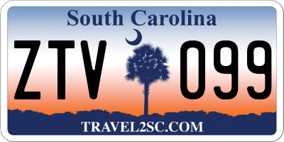 SC license plate ZTV099