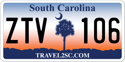 SC license plate ZTV106