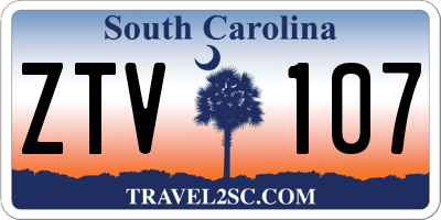 SC license plate ZTV107