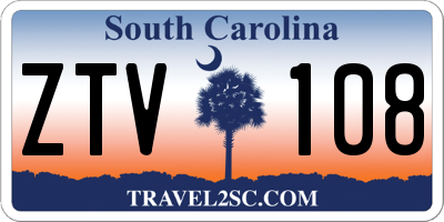 SC license plate ZTV108